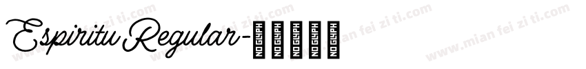 Espiritu Regular字体转换